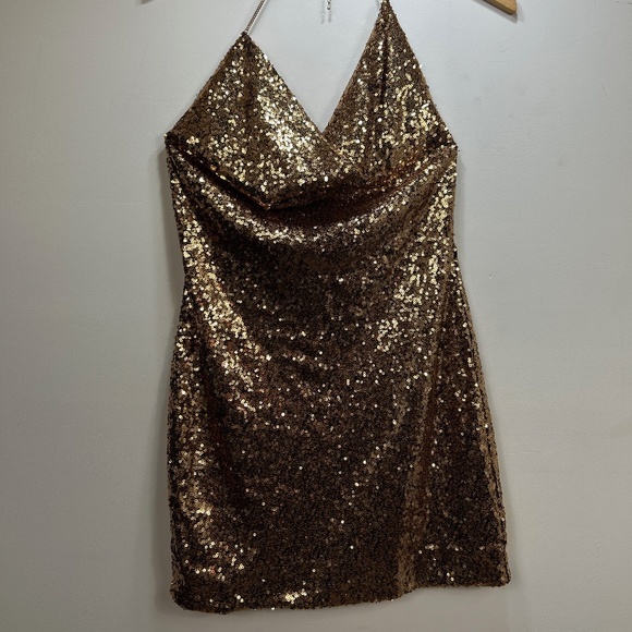 gold mini dress forever 21 Milly Colette Dot Sequin Mini Dress main image 1
